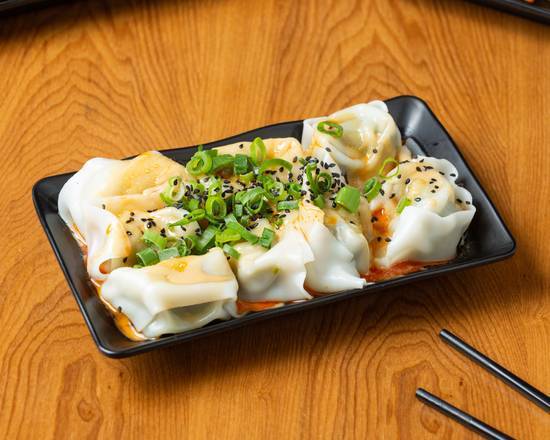 Spicy Wonton in Chilli Oil & Peanut Sauce (8)  红油抄手